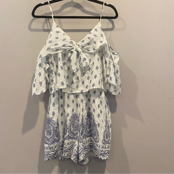 ANTHROPOLOGIE | LoveRiche Paisley Romper Flutter Sleeve Boho Small - Picture 2 of 7